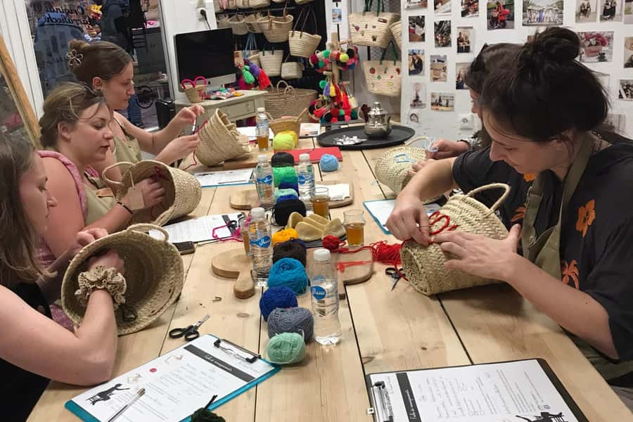 Marrakech Medina Basket Embroidery Workshop - Starting at Souk Cherifia in Marrakech Medina