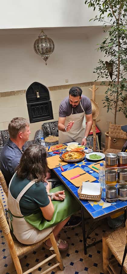 Marrakech: Moroccan Cooking Class with Local Chef - From Café de France to a Marrakech food market