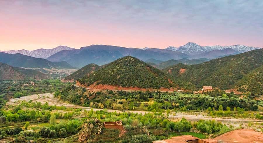 Marrakech: Ourika Valley Waterfalls Hike & Traditional Lunch - Walking beside the Ourika River