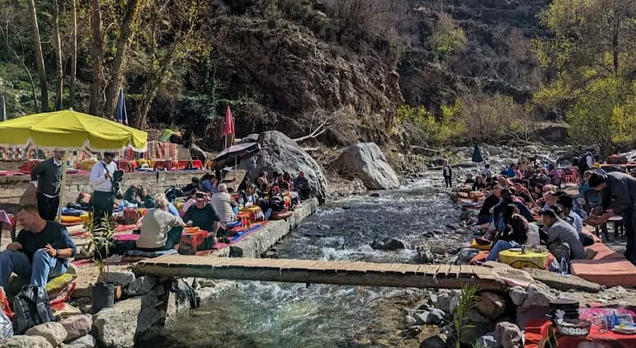 Marrakech: Ourika Valley Waterfalls Hike & Traditional Lunch - Reaching the waterfalls