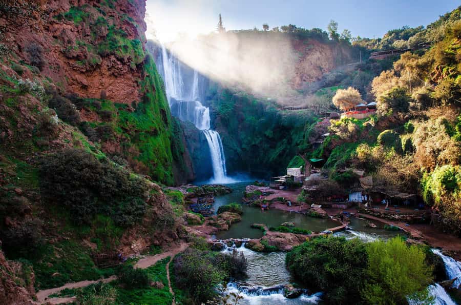 Marrakech : Ouzoud Waterfalls & Guided Tour & Boat Ride - From Marrakech to the red hills and Berber villages