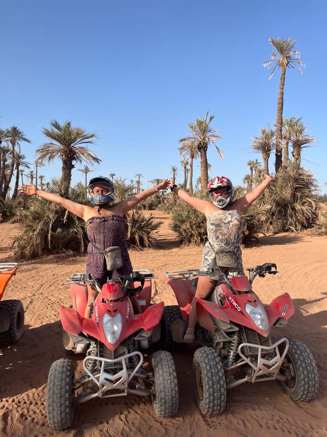 Marrakech: Palm Grove and Jbilat Desert Quad Bike Tour - Two hours through rocky desert and palm groves