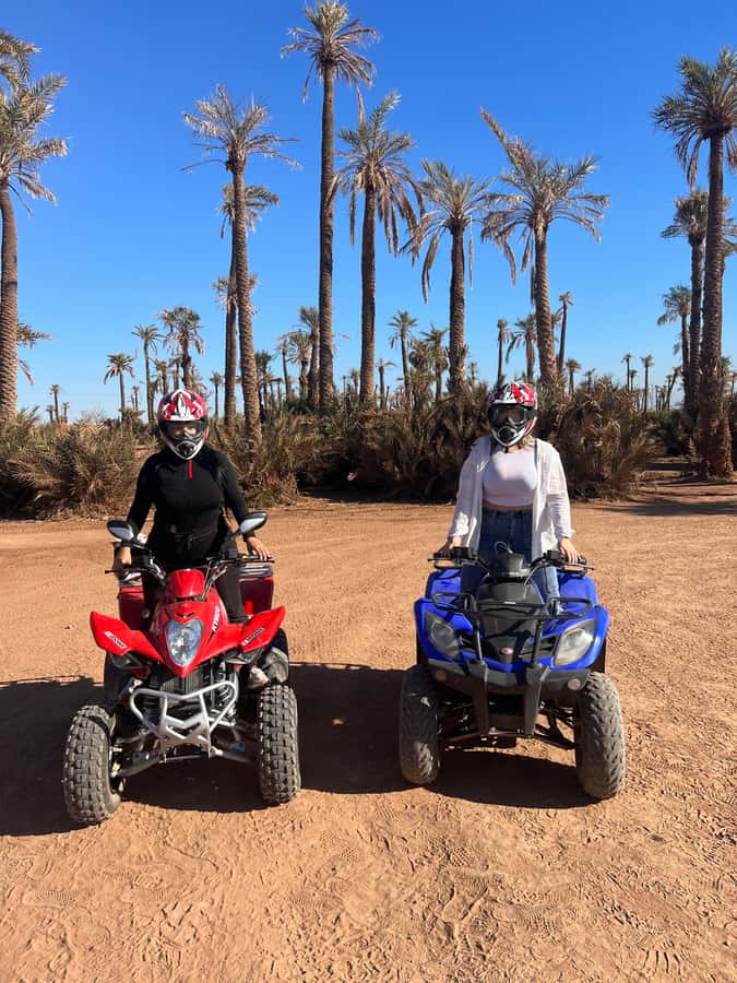 Marrakech: Palm Grove and Jbilat Desert Quad Bike Tour - The mint tea stop in the middle