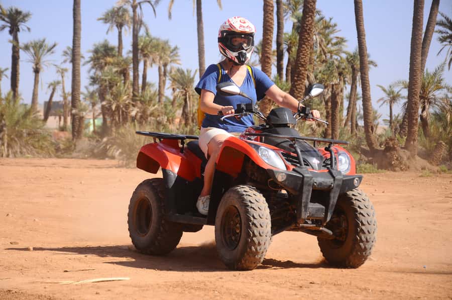 Marrakech: Palm Grove Quad Bike Tour - Mountain views and the feel of the countryside