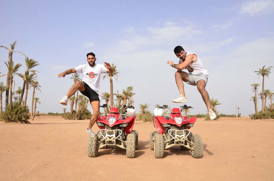 Marrakech: Palmeraie Guided Quad Tour with Tea Break - Riding through the Palmeraie outside Marrakech