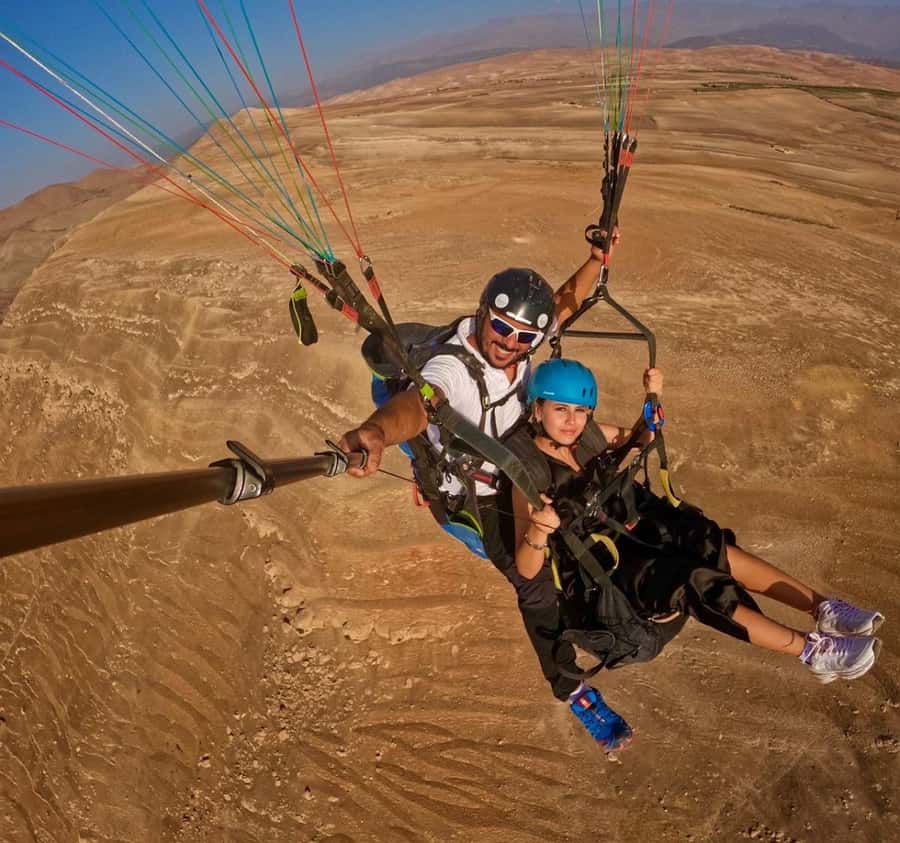 Marrakech: Paragliding over Agafay Desert & Atlas Mnt Views - Landing and the optional camel ride