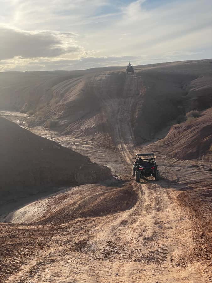 Marrakech: Private Buggy Adventure in Agafay Desert with Tea - Getting set up with a 1000cc buggy