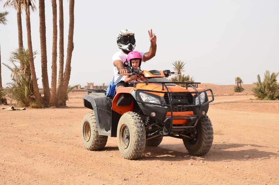 Marrakech: Quad activity in the Palmeraie with Tea break - Pickup, languages, and practical timing