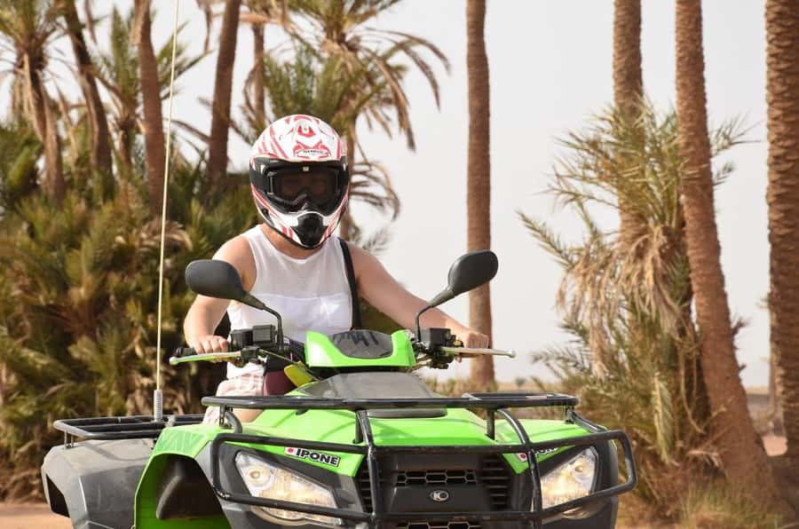 Marrakech: Quad activity in the Palmeraie with Tea break - Getting comfortable on a Yamaha 250cc quad