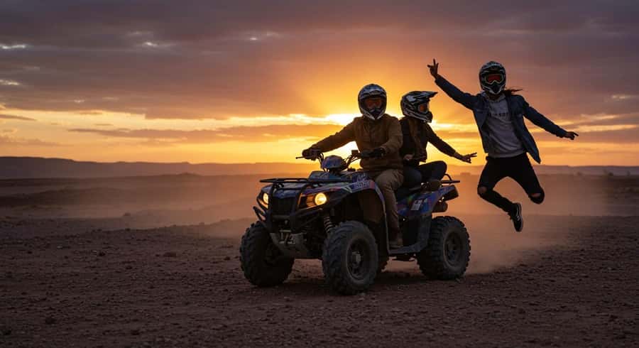 Marrakech: Quad Bike and Camel, Dinner Show in Agafay Desert - Sunset from a 20-minute camel ride