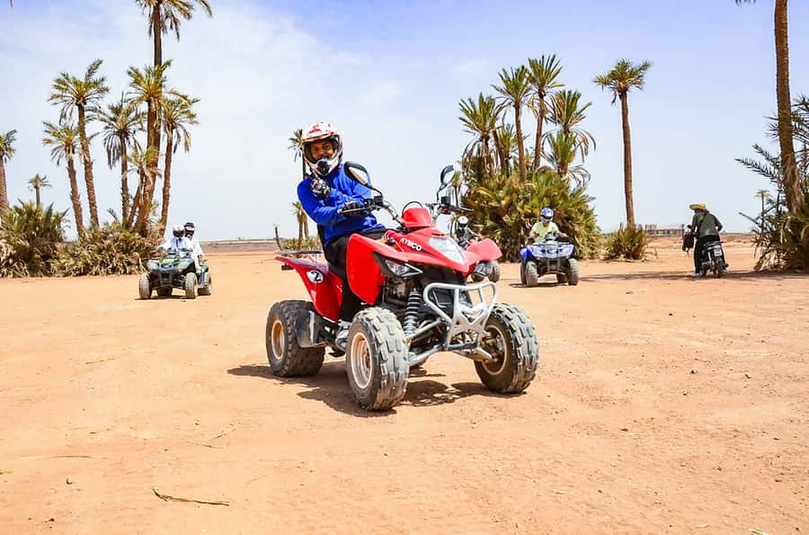 Marrakech: Quad Bike Tour to Palm Oasis and Jbilat Desert - Mint tea, honey bread, and a welcome pause