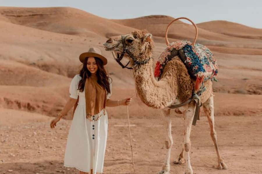 Marrakech: Sunset Dinner in Agafay Desert with Camel Ride - Sunset tea, Moroccan sweets, and the best views