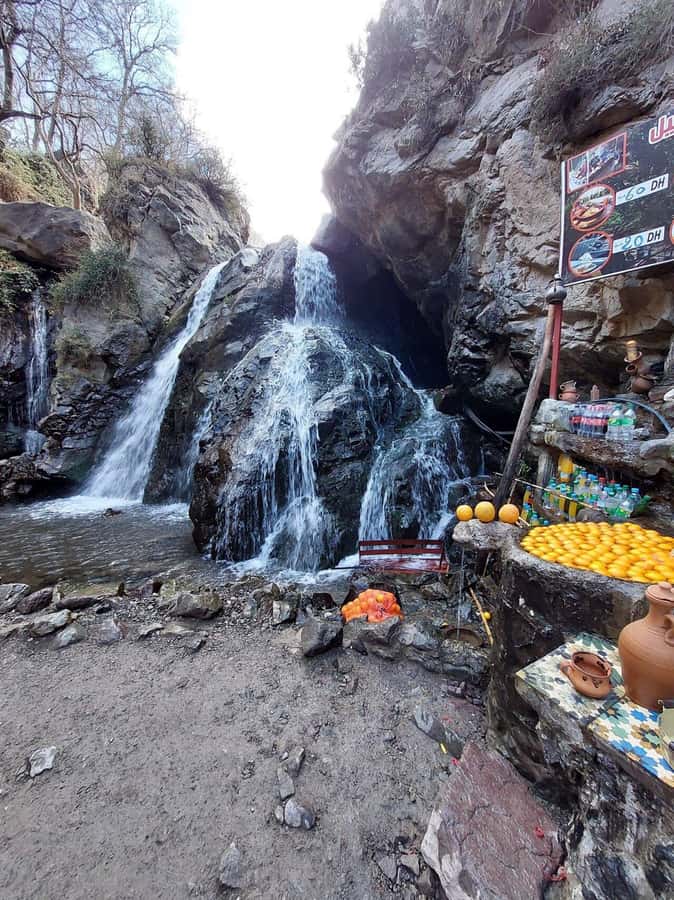 Marrakech: Waterfall, Valley, Atlas Mountain, Camel & Desert - Waterfalls and the end of the mountain walk