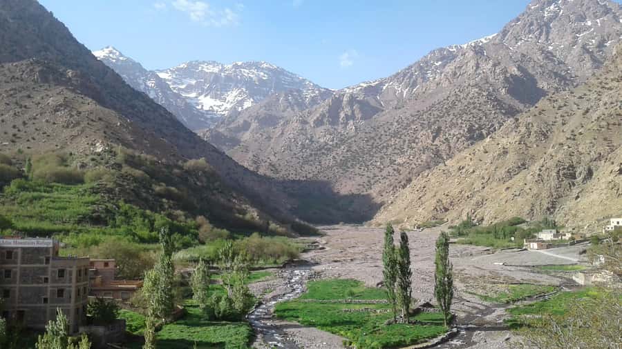 Marrakesh: 2-Day Mt. Toubkal Trek with 1-Night Stay & Meals - Day one through Aremd and Sidi Chamarouch