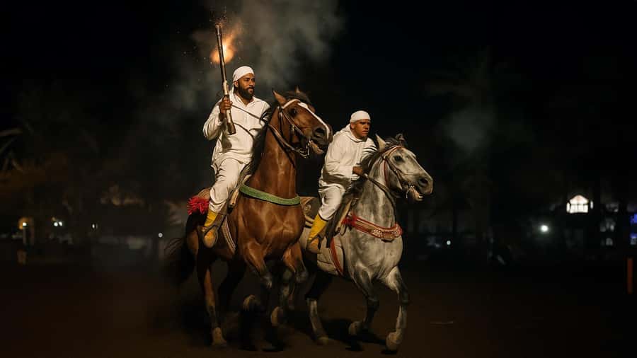 Marrakesh: Fantasia Show & Moroccan Dinner - Arriving at Chez Ali after dark