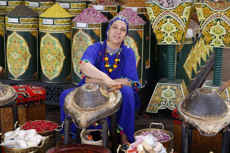 Marrakesh: Ourika Waterfalls, Atlas Mountains, Guide + Lunch - Seeing how argan oil is made at Amal Ourika
