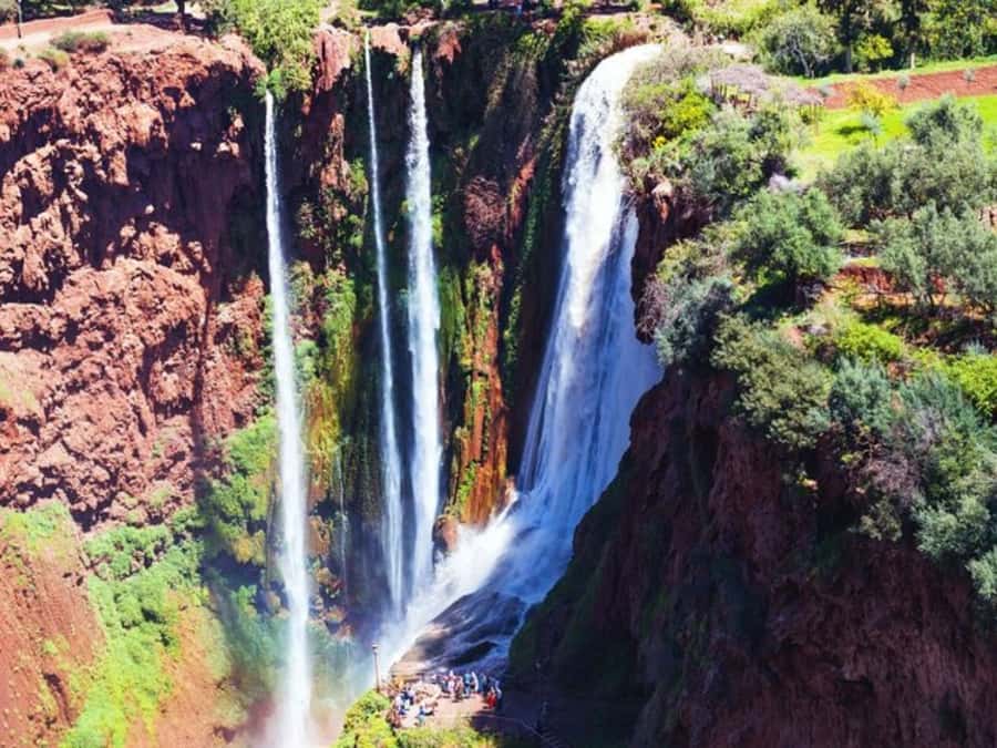 Marrakesh: Ouzoud Waterfalls Trip with Hike & Boat Option - Taking the optional boat under the spray