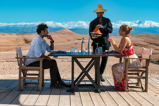 Marrakesh: Sunset Dinner in Agafay Desert with Show & Transfers - Tea, photos, and the optional camel ride