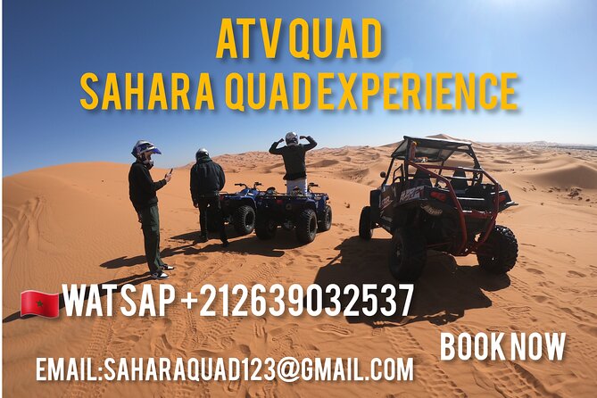 merzouga Desert 1 hour or two hour Quad Bike, and sandboarding - Riding into the middle of the Merzouga Desert