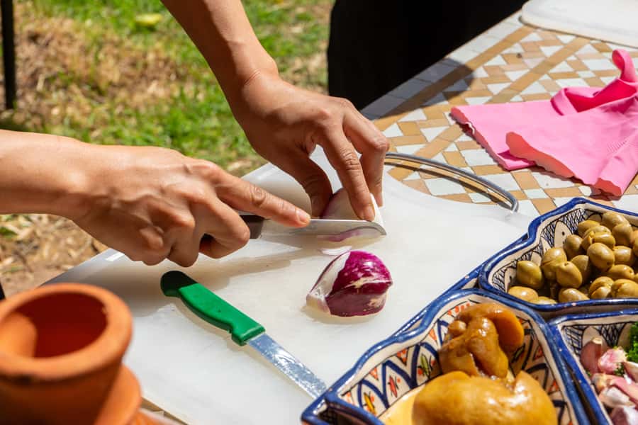 Moroccan Cooking Class: Farm-to-Table Tagine - Bread, olive oil, and the communal lunch