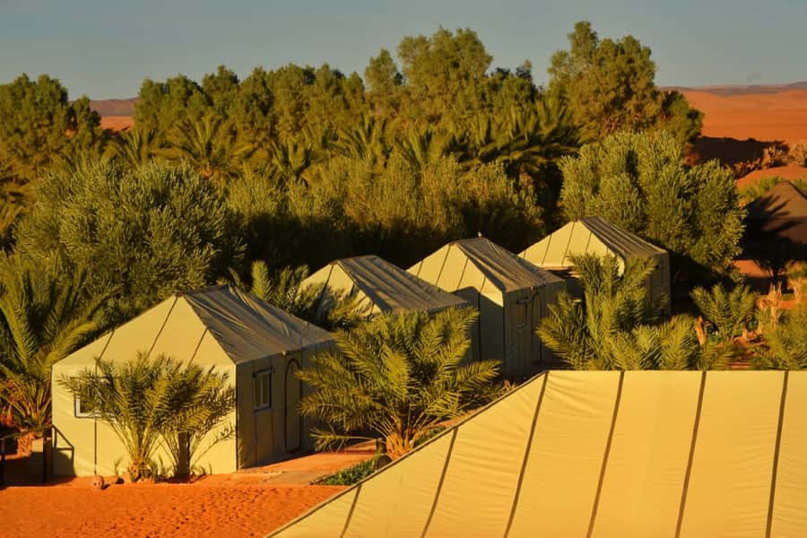Overnight in Luxury Tent in Desert Camp Erg Chebbi Merzouga - Mint tea before the camels