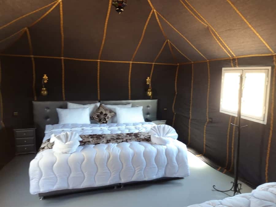 Overnight in Luxury Tent in Desert Camp Erg Chebbi Merzouga - The morning camel ride back