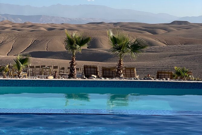 Overnight stay in the Agafay Desert, Deluxe Tent with Show and Swimming Pool - Two hours of music, dancing, and fire