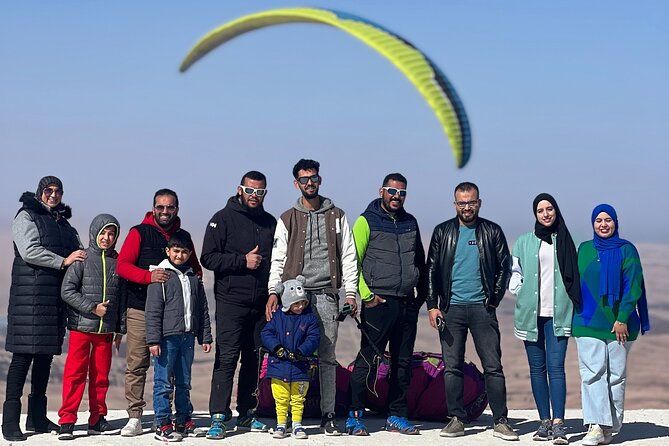 Paragliding and Camel tour in Agafay from Marrakech - Mint tea with a view near the lake