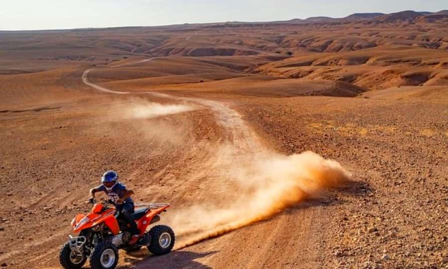 Quad bike and Lunch & Pool in Desert Marrakech Agafay - A Moroccan Three-Course Lunch at the Camp