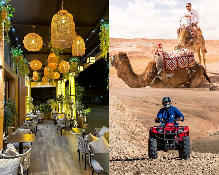 Quad bike & Camel ride in Agafay with dinner at Chouf L’or - Slowing down for the one-hour camel ride