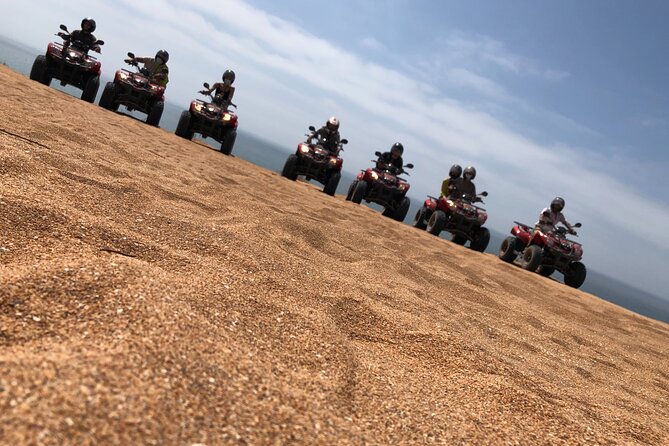 Quad Biking and Sandboarding on Sand Dunes Wild Beach - Sandboarding adds a second kind of fun