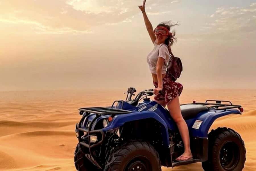 Quad biking in Agafay Desert with lunch & Camel Ride & pool - Getting Ready for the One-Hour Quad Ride