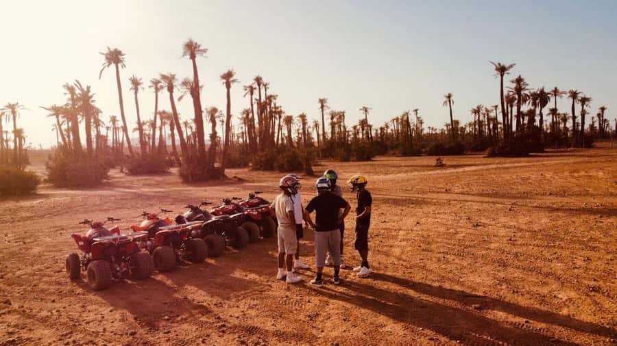 Quad biking in Marrakech's desert palm grove - Getting started with the ATV