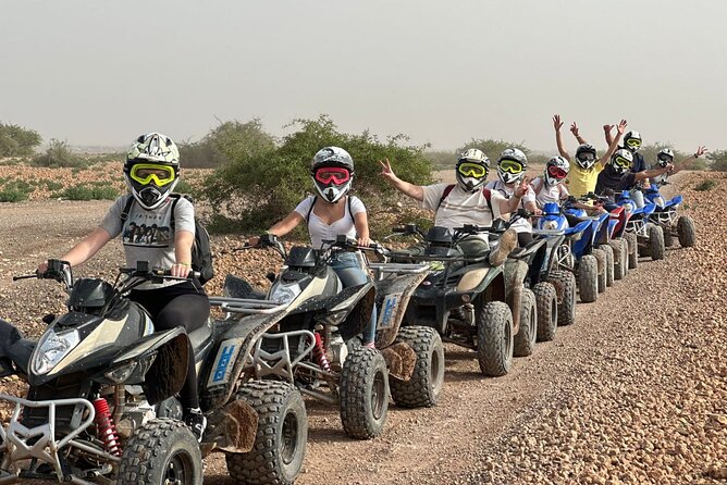 Quad in the Palmeraie of Marrakech - The quad route through palms and dry country