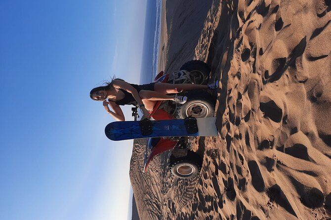 Sandboarding with Panoramic Views of the ocean and Agadir Desert - The uphill walk is part of the sport