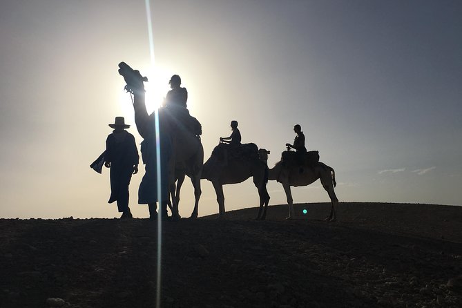 Sunset Camel Ride in the AGAFAY DESERT trip from Marrakech - Getting dressed in Touareg style