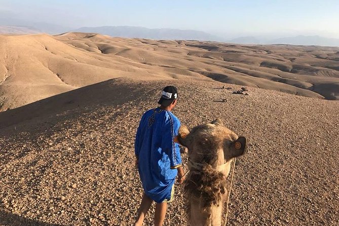 Sunset Camel Ride in the AGAFAY DESERT trip from Marrakech - The camel ride across rocky terrain