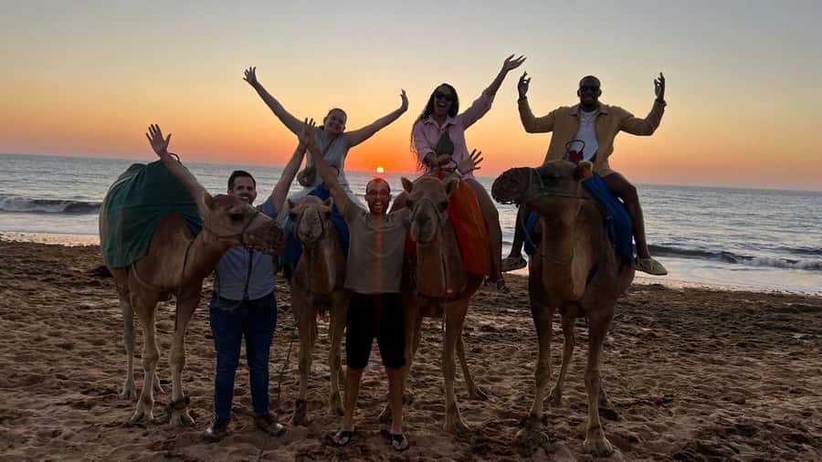 Tangier: Sunset, Tea, Sweets, Camel Ride, and Hercules Caves - Mint tea and date pastries at Bouhindiya
