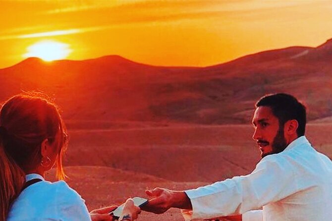 WOW dinner at Agafay Desert with Sunset from Marrakech - A Moroccan dinner under canvas and stars