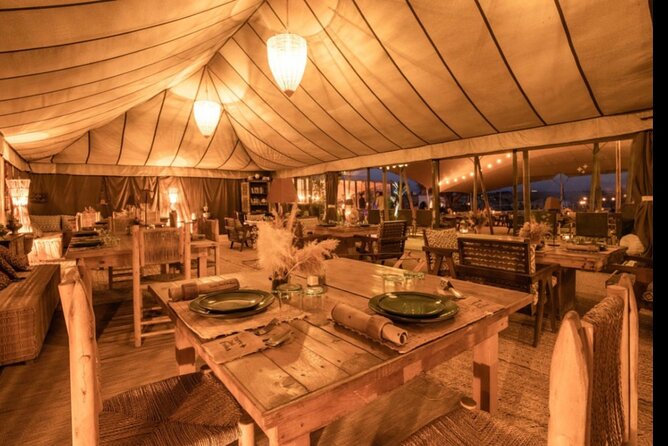WOW dinner at Agafay Desert with Sunset from Marrakech - Berber music, percussion, and the campfire